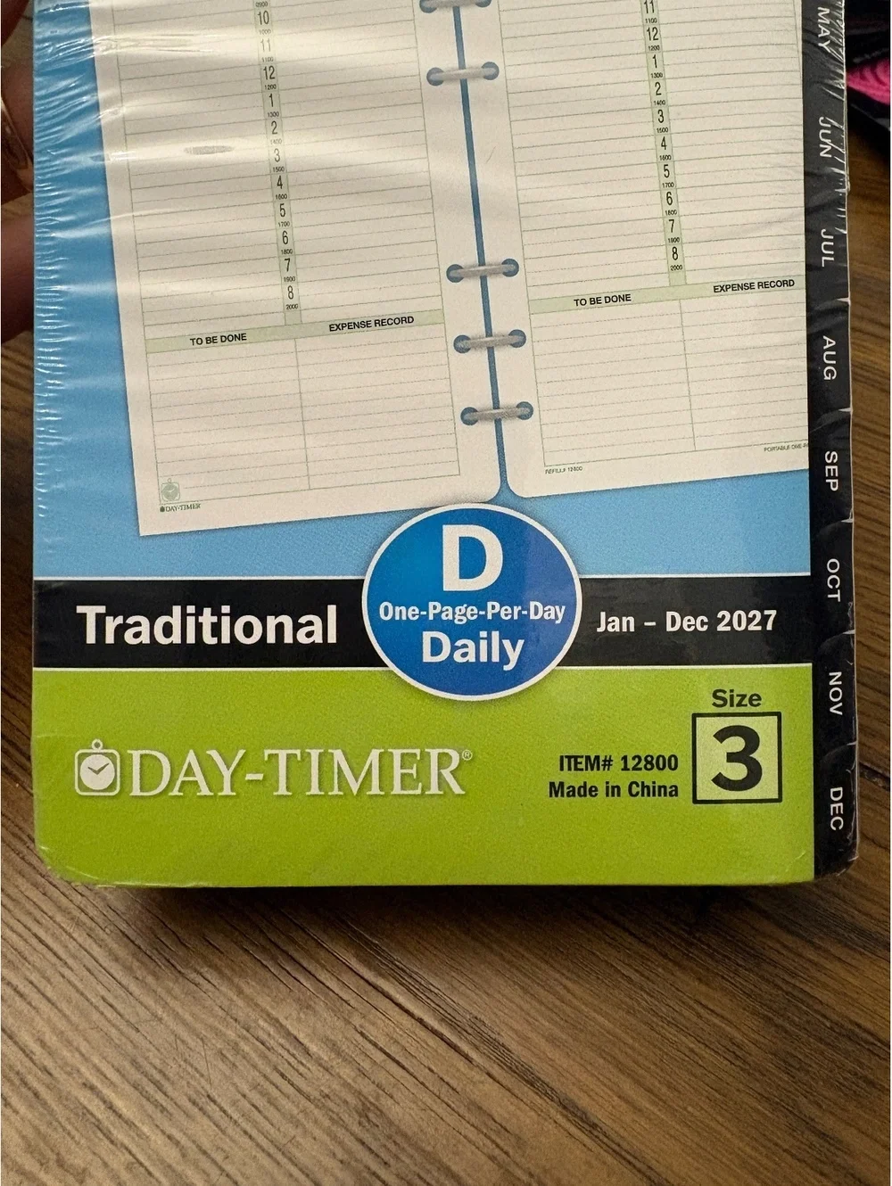 Day-Timer Traditional One-Page-Per-Day Refill Size 3 Jan-Dec 2027